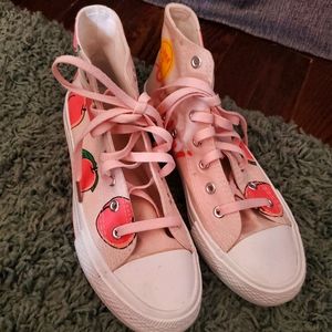 Peach Canvas Sneakers
